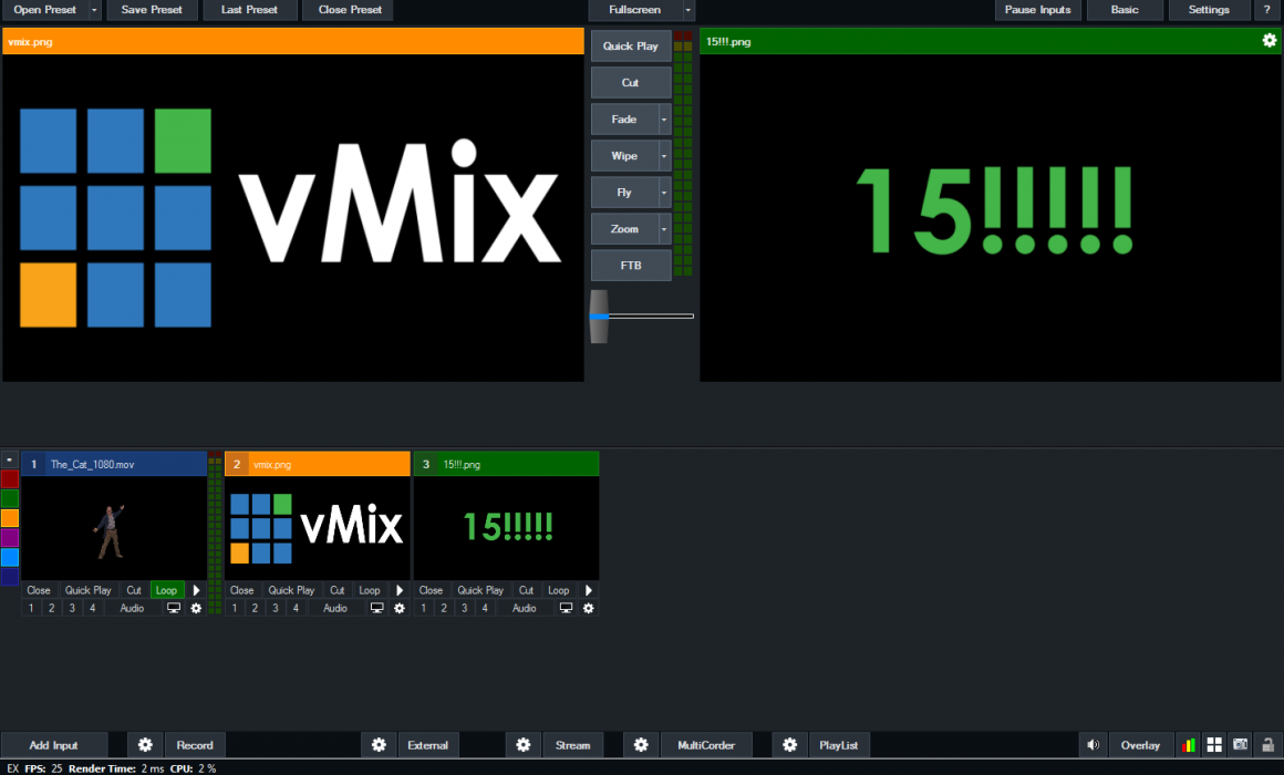 vMix 15 screenshot